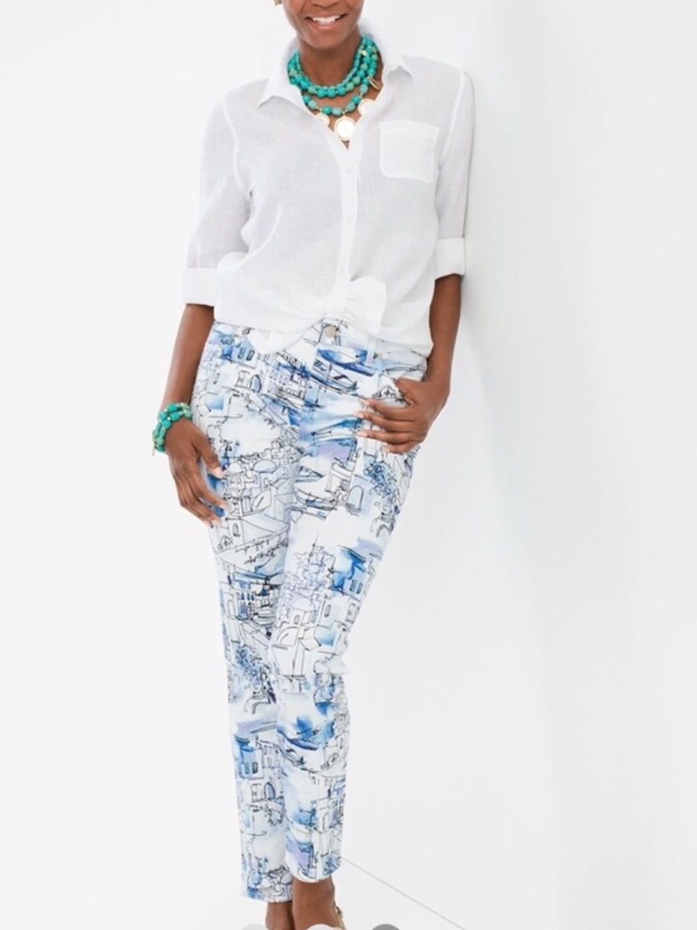 Chico’s Grecian The So Slimming Girlfriend Ankle Jean